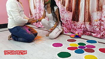 www xxxxxxx hd Priya having sex with her step cousin while he playing holi with her with clear hindi voice